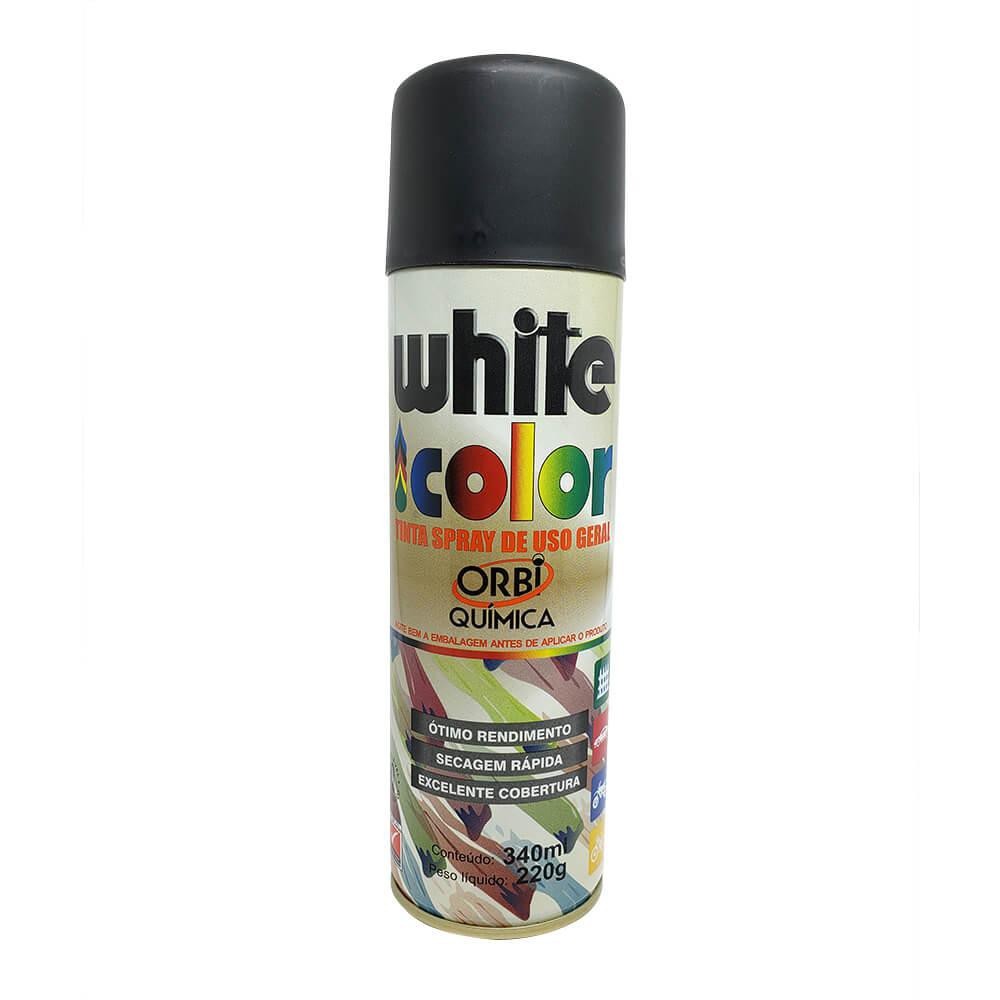 0WHITE COLOR TINTA SPRAY PRETO FOSCO 340 ML