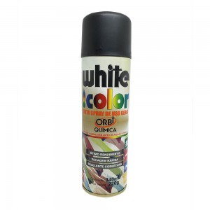 0WHITE COLOR TINTA SPRAY PRETO FOSCO 340 ML